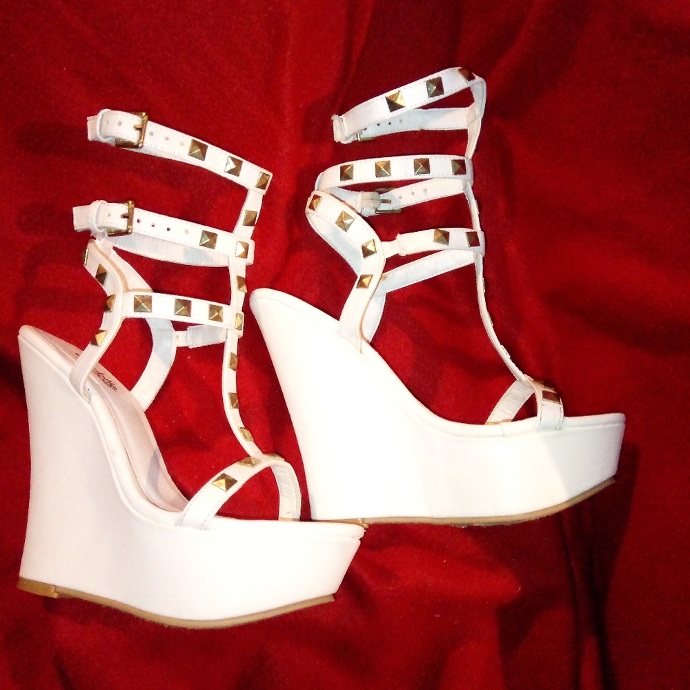 Charlotte Russe Studded Wedges